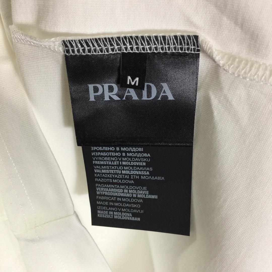 Prada Cotton  T-shirt  - FashionPlug