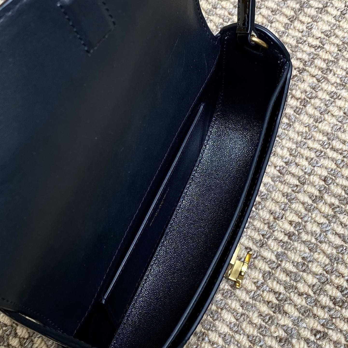 Saint Laurent Mini Voltaire In Patent Leather - FashionPlug