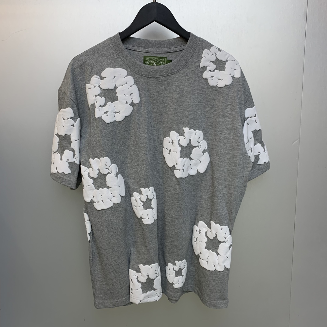 Denim Tears Cotton T-shirt In Gray - FashionPlug