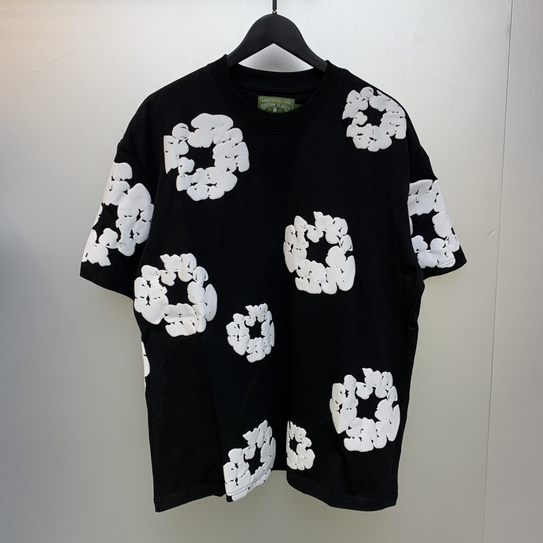Denim Tears Cotton T-shirt In Black - FashionPlug