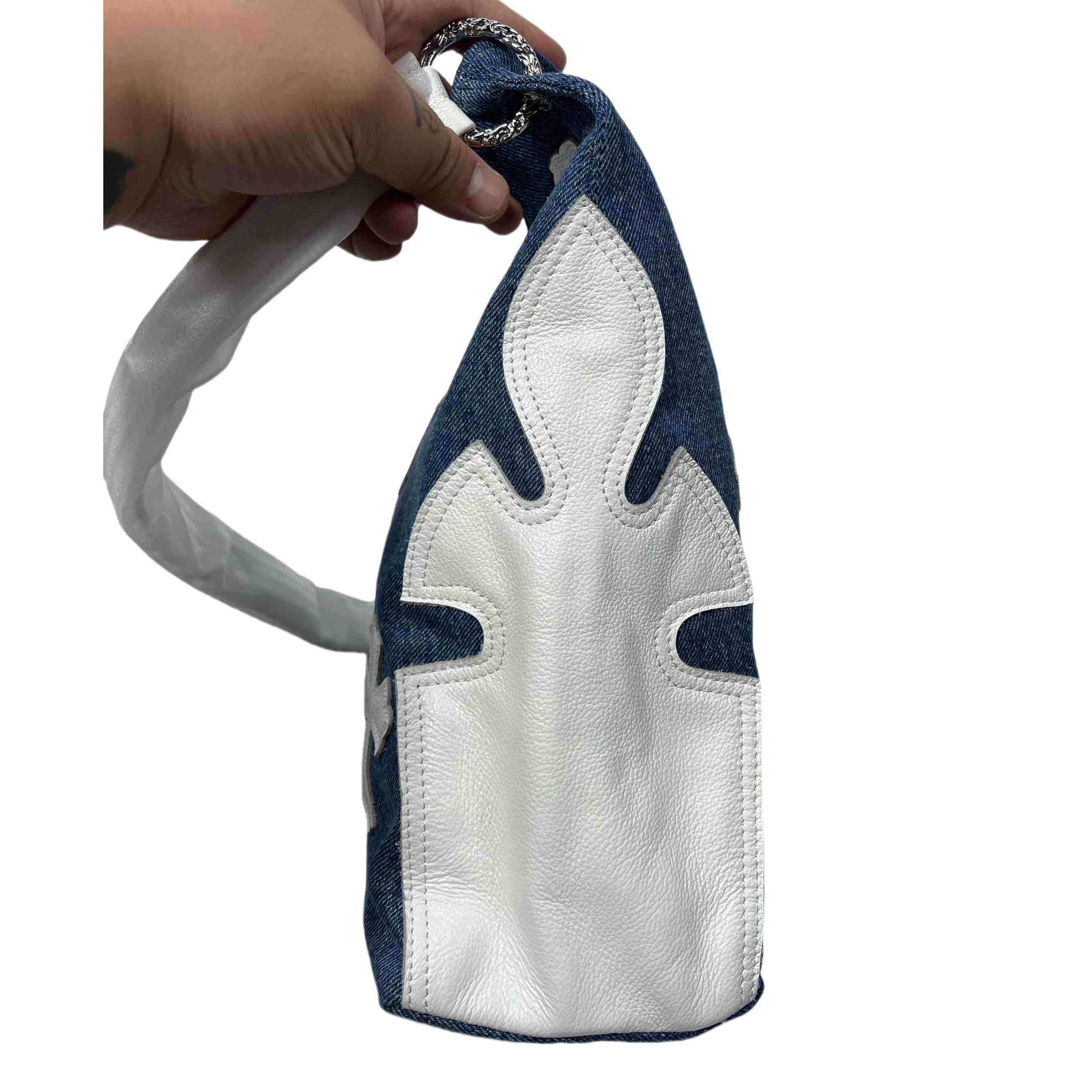 Chrome Heart Denim Shoulder Bag  (40-30-11cm) - FashionPlug