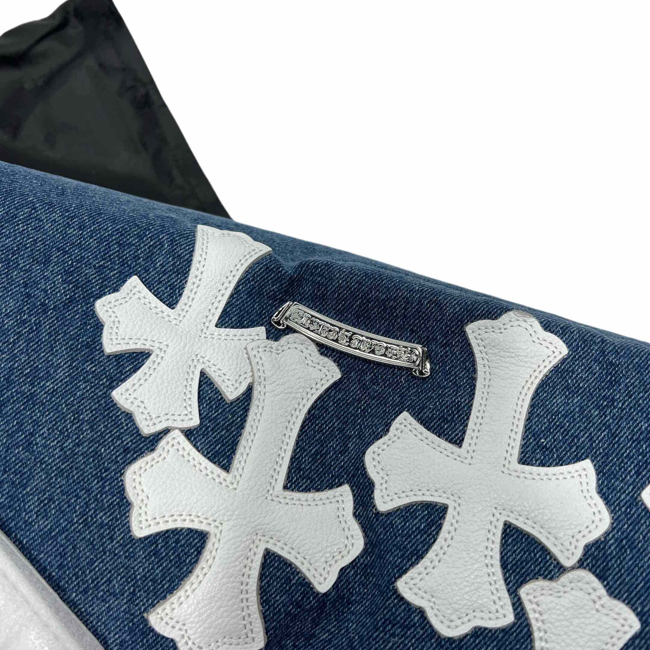 Chrome Heart Denim Shoulder Bag  (40-30-11cm) - FashionPlug