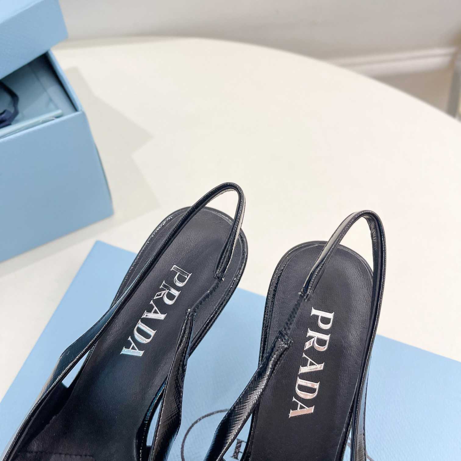 Prada Leather Slingback Pumps - FashionPlug
