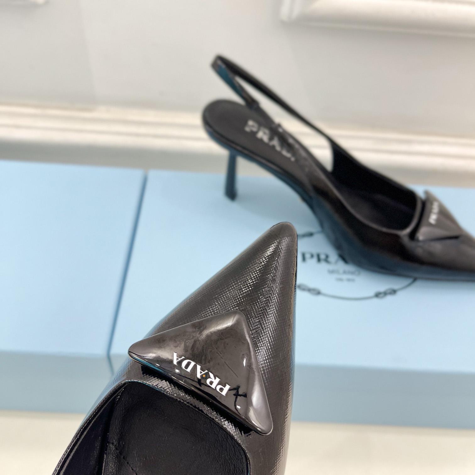 Prada Leather Slingback Pumps - FashionPlug