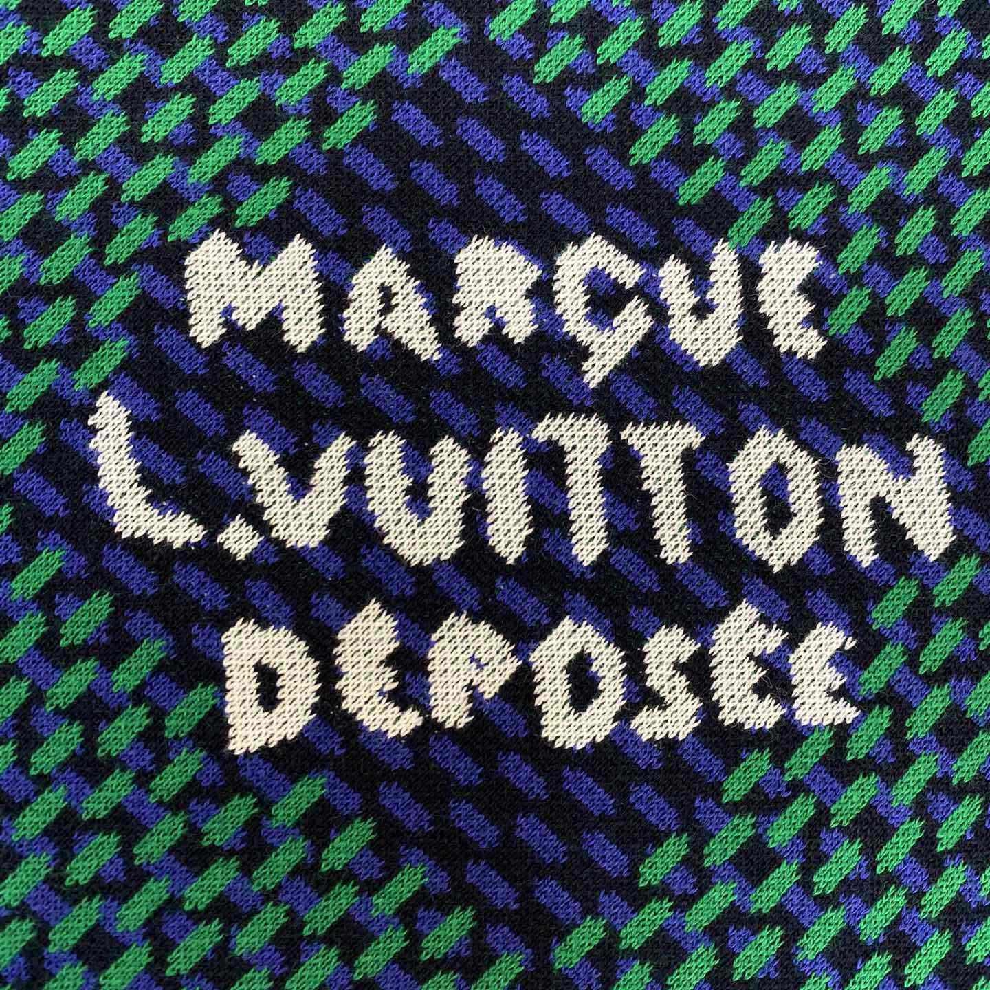 Louis Vuitton Jacquard Damier Short-Sleeved Cotton Crewneck  1AHBCW - FashionPlug