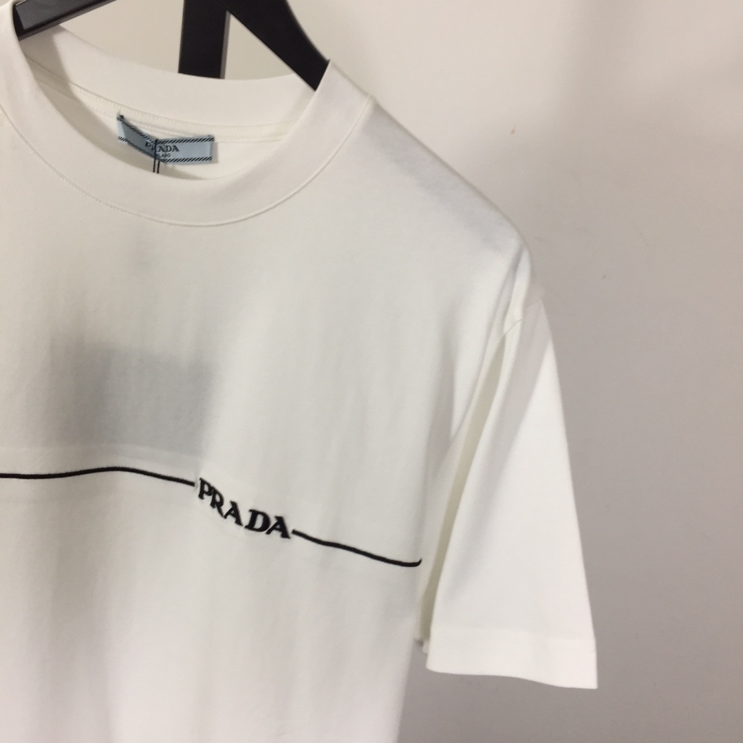 Prada Cotton  T-shirt  - FashionPlug