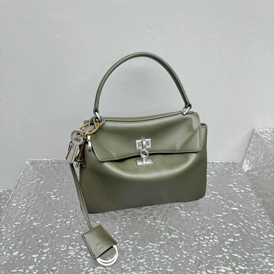 Balenciaga Rodeo Mini Handbag In Khaki   - FashionPlug