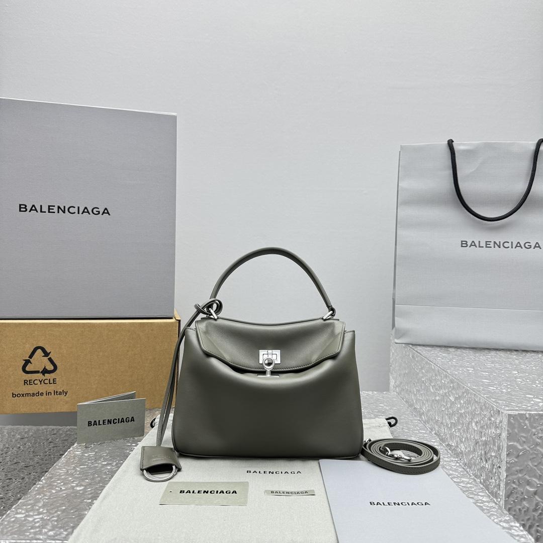 Balenciaga Rodeo Mini Handbag In Khaki   - FashionPlug