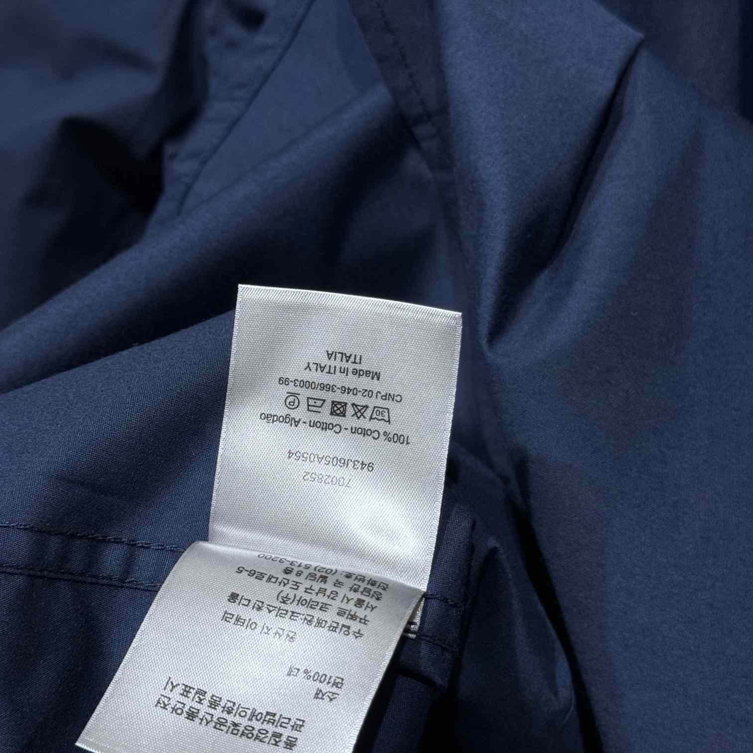 Christian Dior Tag Embroidery Shirt White Cotton Poplin - FashionPlug