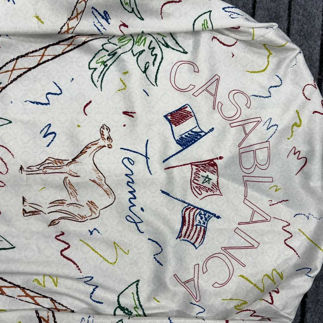 Casablanca Crayon Tennis Club Shirt  - FashionPlug