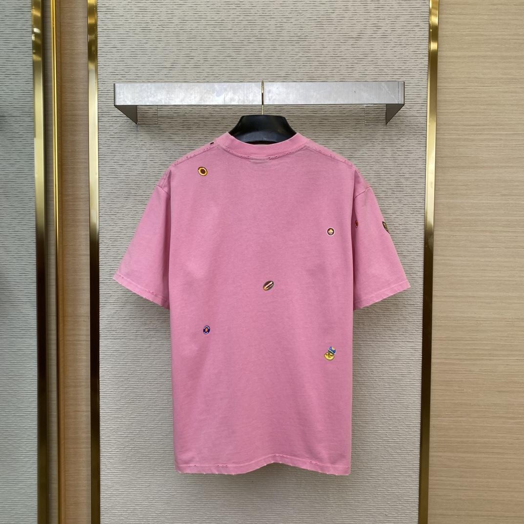 Balenciaga Fruity T-Shirt Medium Fit In Faded Dirty - FashionPlug