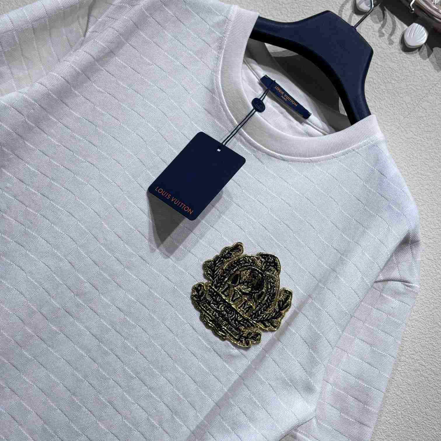 Louis Vuitton Signature Patch Cotton T-Shirt    - FashionPlug