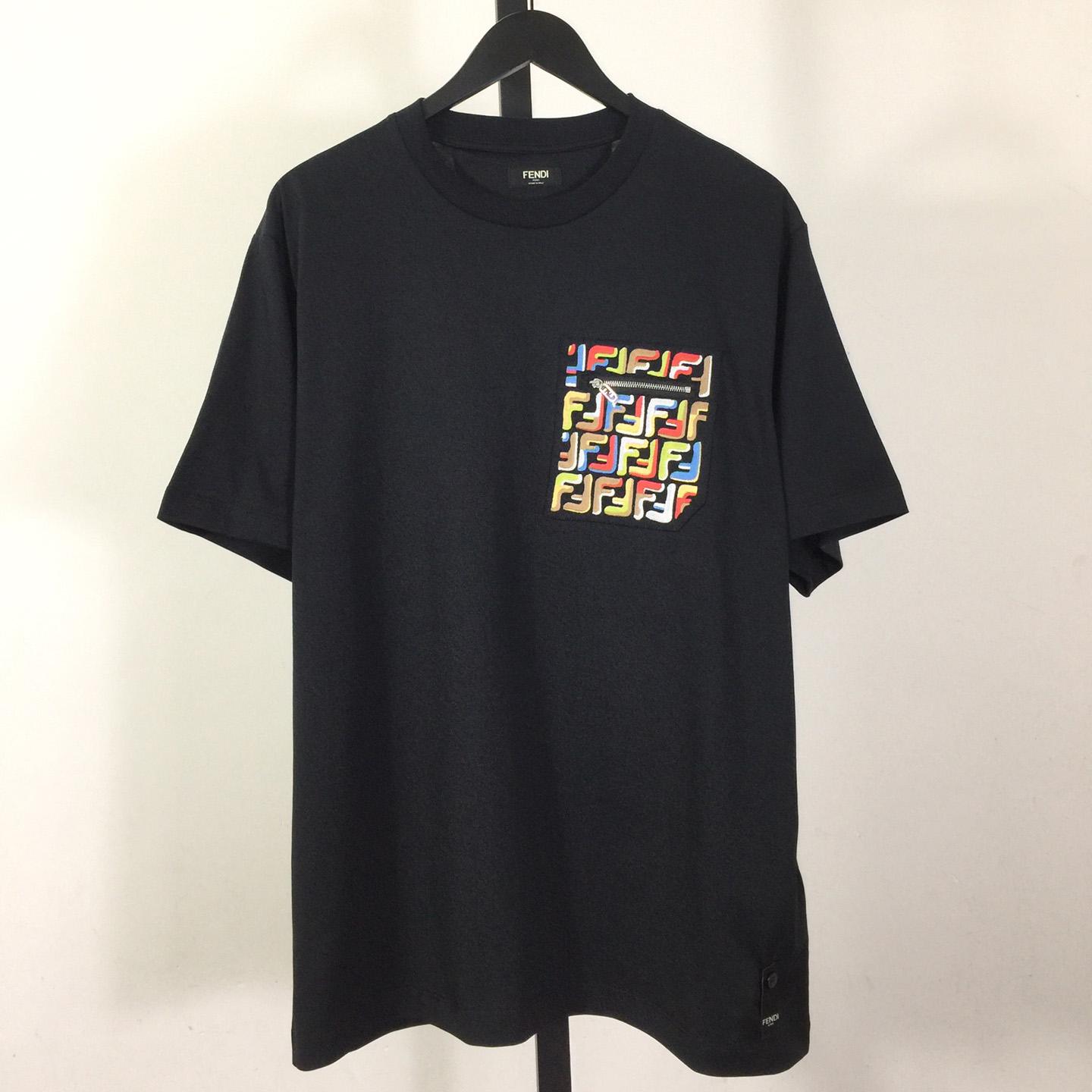 Fendi Lunar New Year Black Cotton T-shirt - FashionPlug
