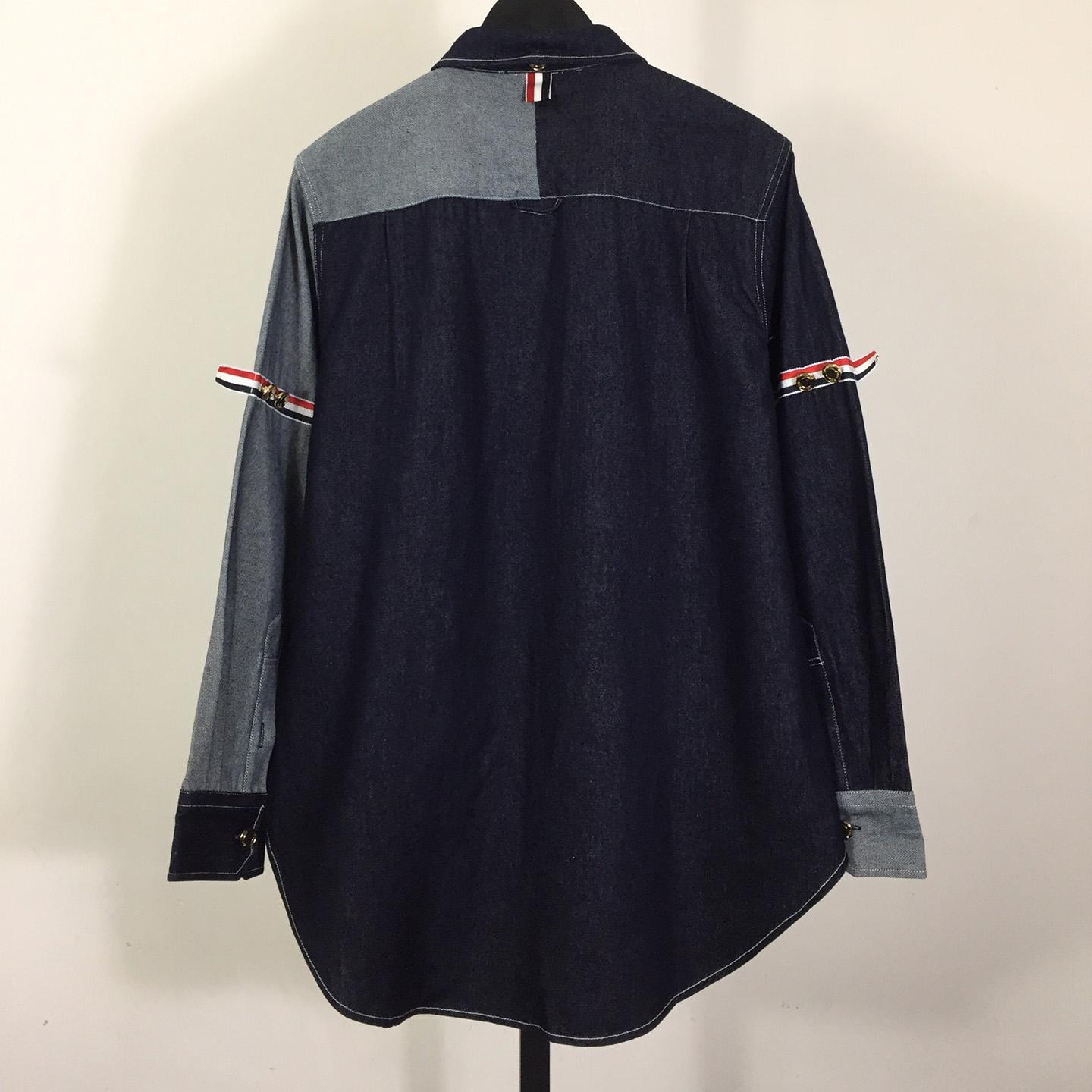 Thom Browne Oxford Lavoration Trim Classic Shirt - FashionPlug