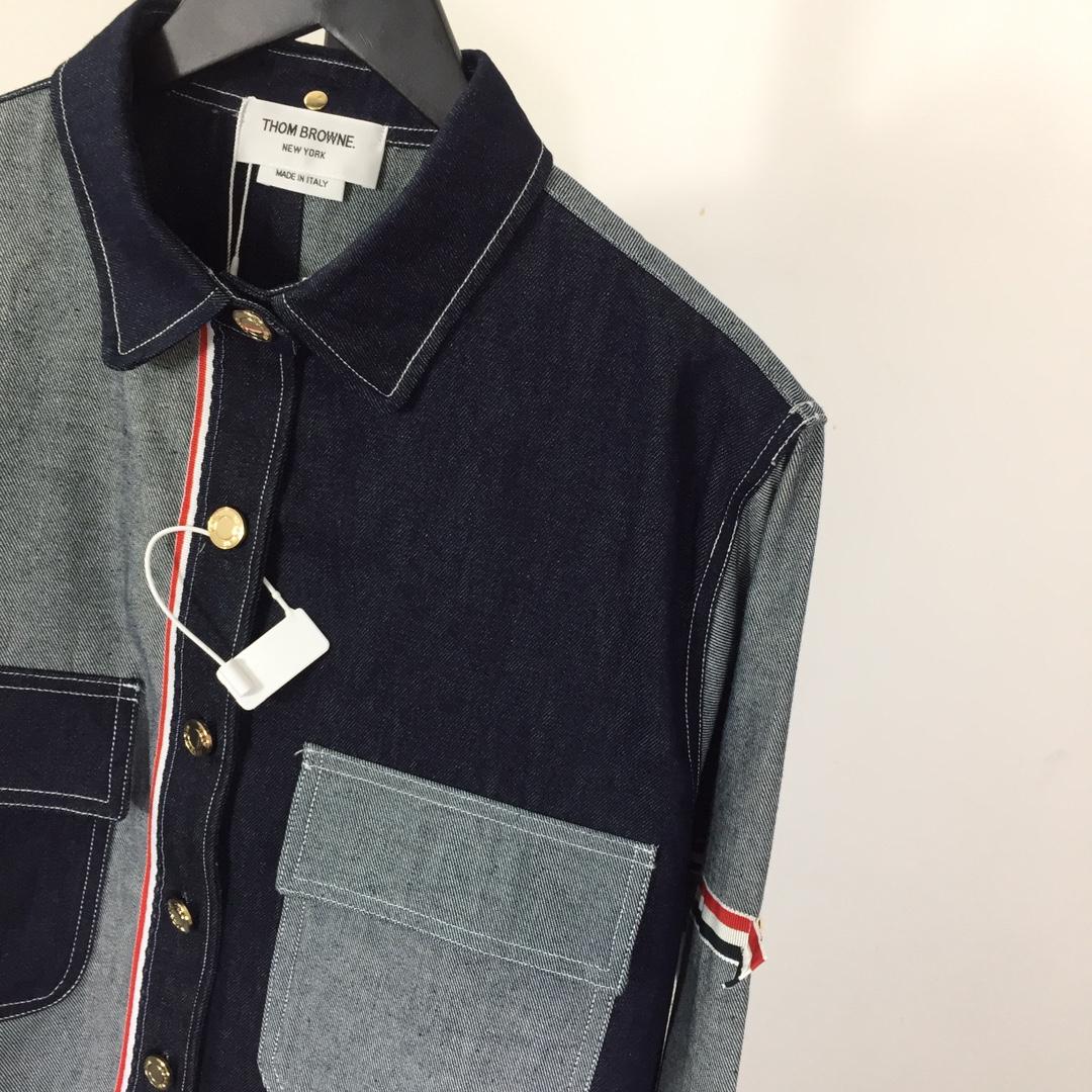 Thom Browne Oxford Lavoration Trim Classic Shirt - FashionPlug