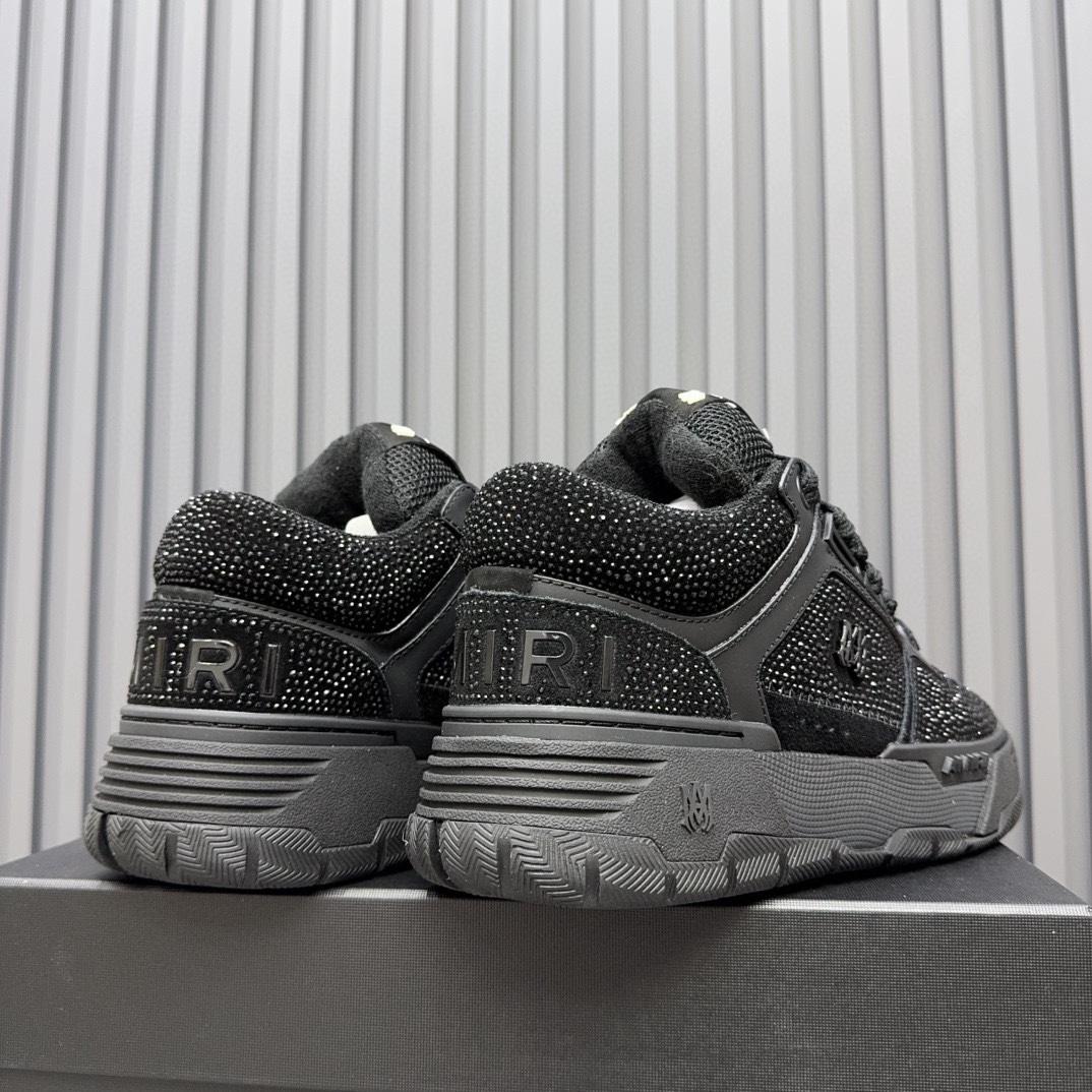 Amiri Crystal MA-1 Leather Sneakers - FashionPlug