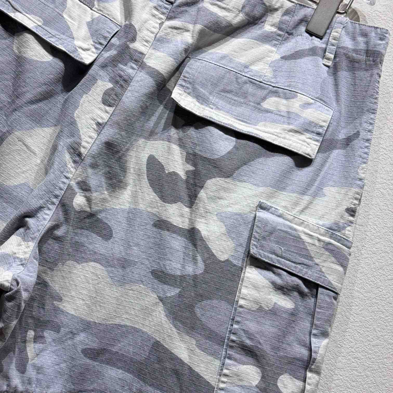 Balenciaga Large Cargo Pants In Light Grey - FashionPlug