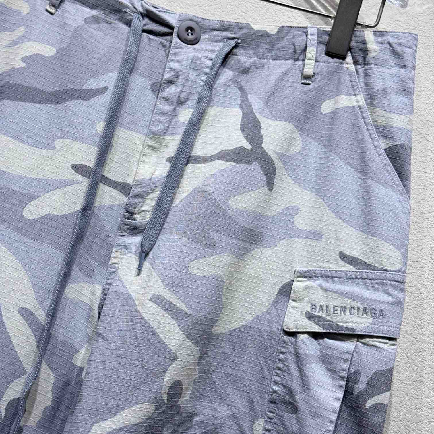 Balenciaga Large Cargo Pants In Light Grey - FashionPlug