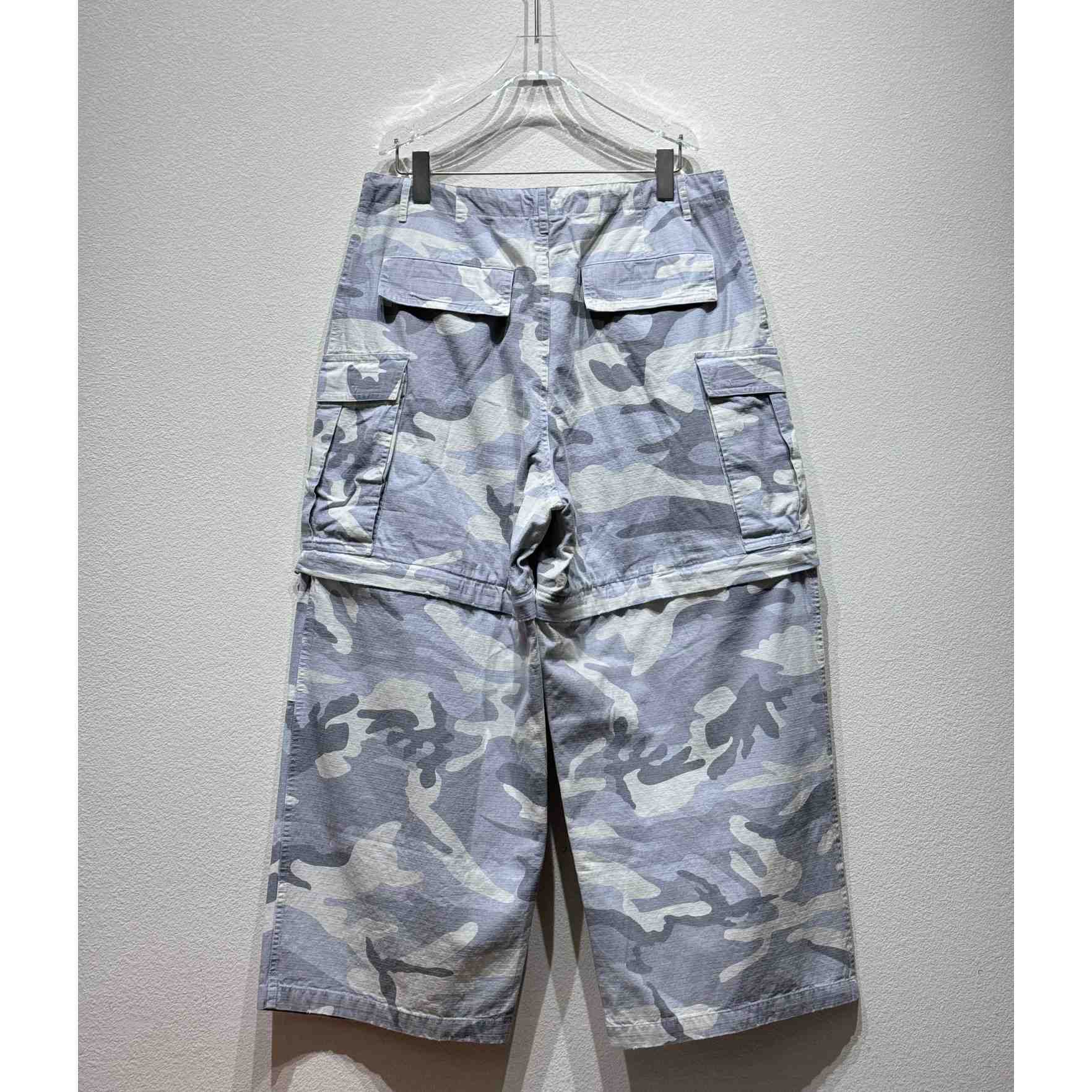 Balenciaga Large Cargo Pants In Light Grey - FashionPlug