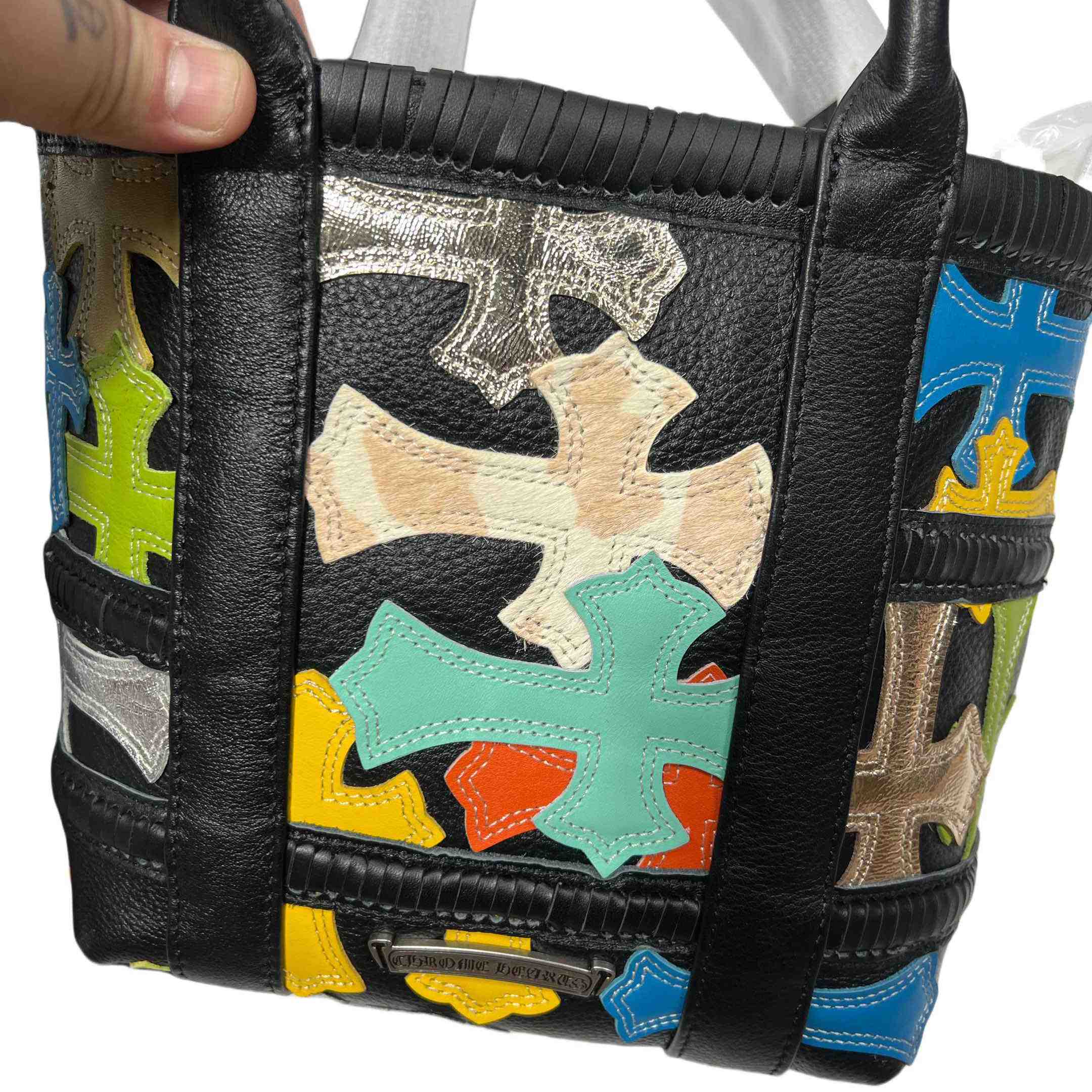 Chrome Heart Cross Patch Tote Bag (32-20.5-20.5cm) - FashionPlug