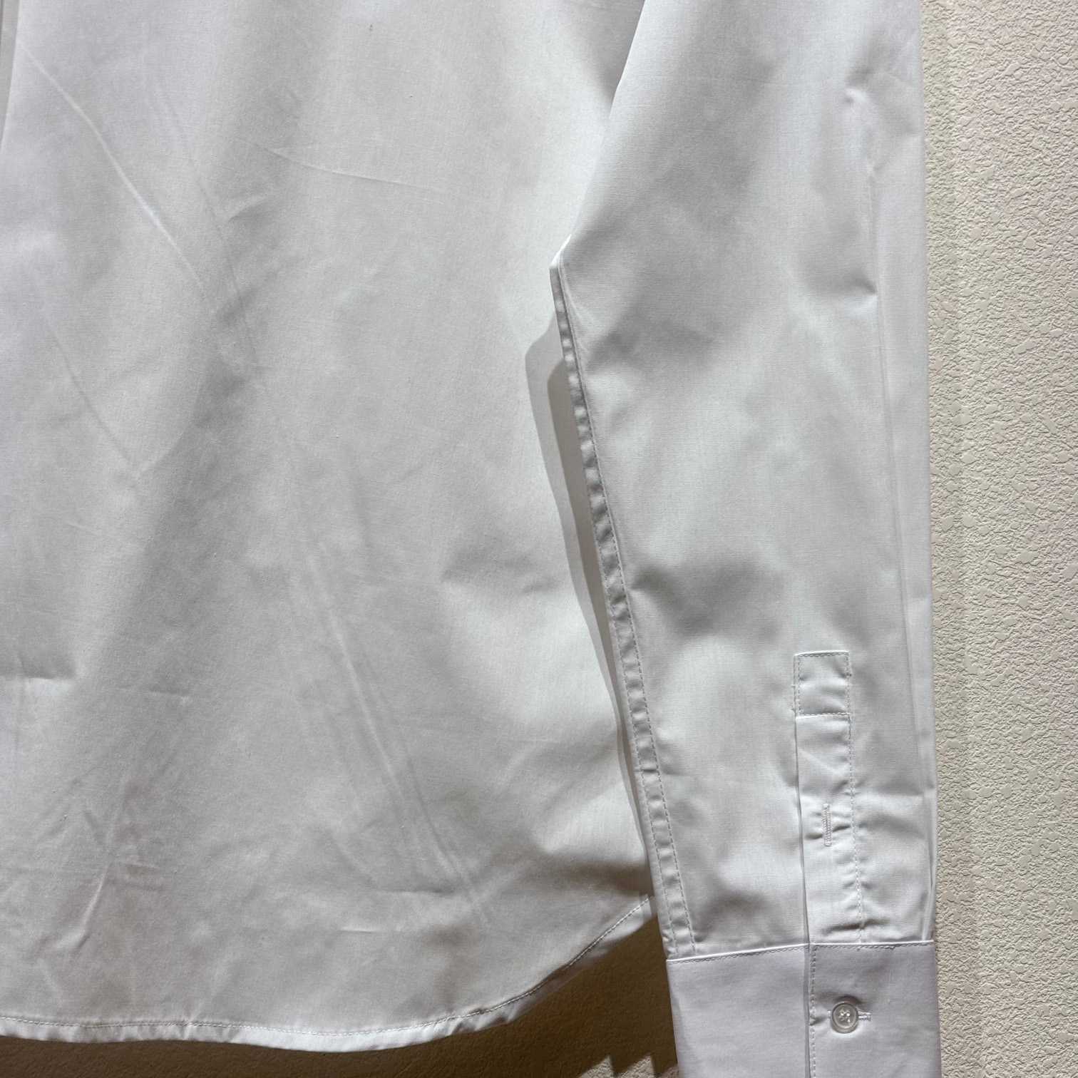 Christian Dior Tag Embroidery Shirt White Cotton Poplin - FashionPlug