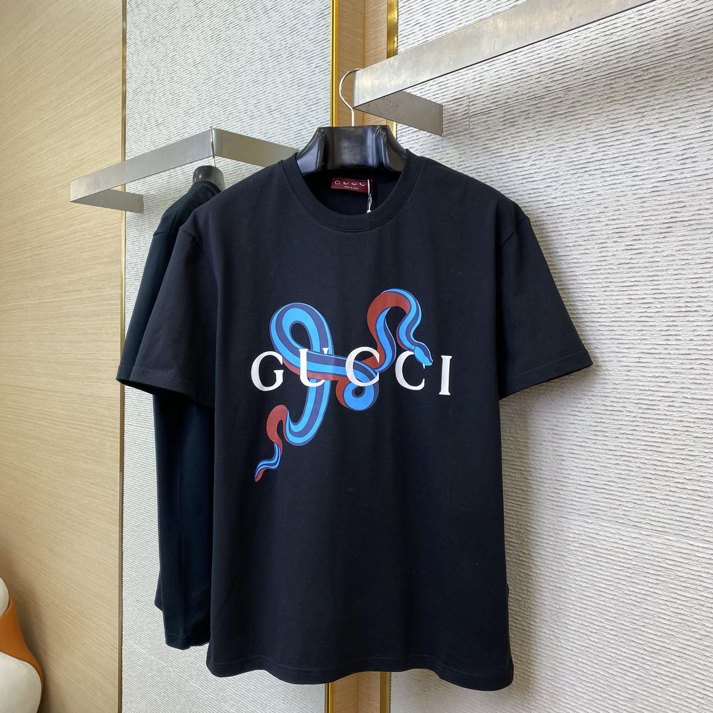 Gucci Printed Medium Cotton Jersey T-shirt - FashionPlug