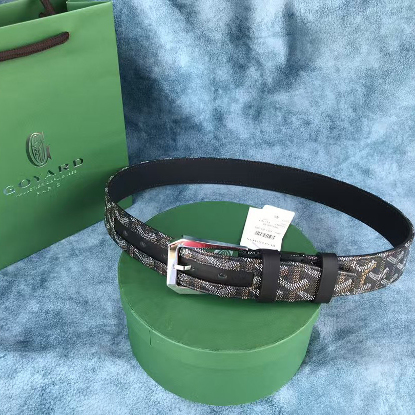 Goyard Paris Leather Mens Belt - FashionPlug