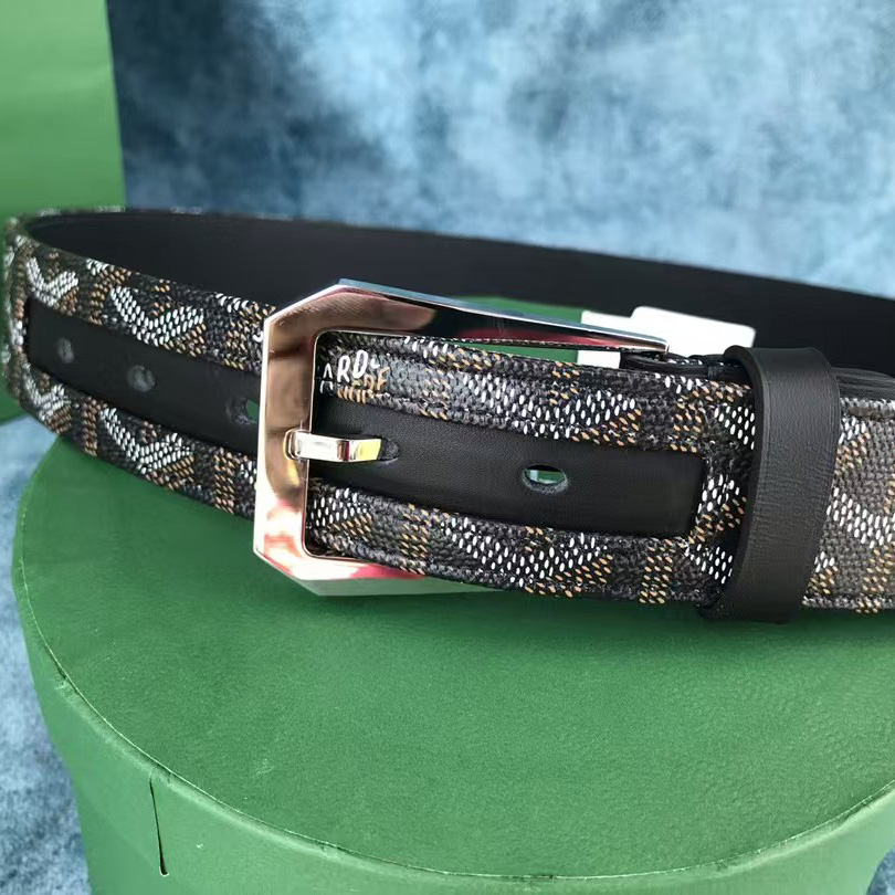 Goyard Paris Leather Mens Belt - FashionPlug