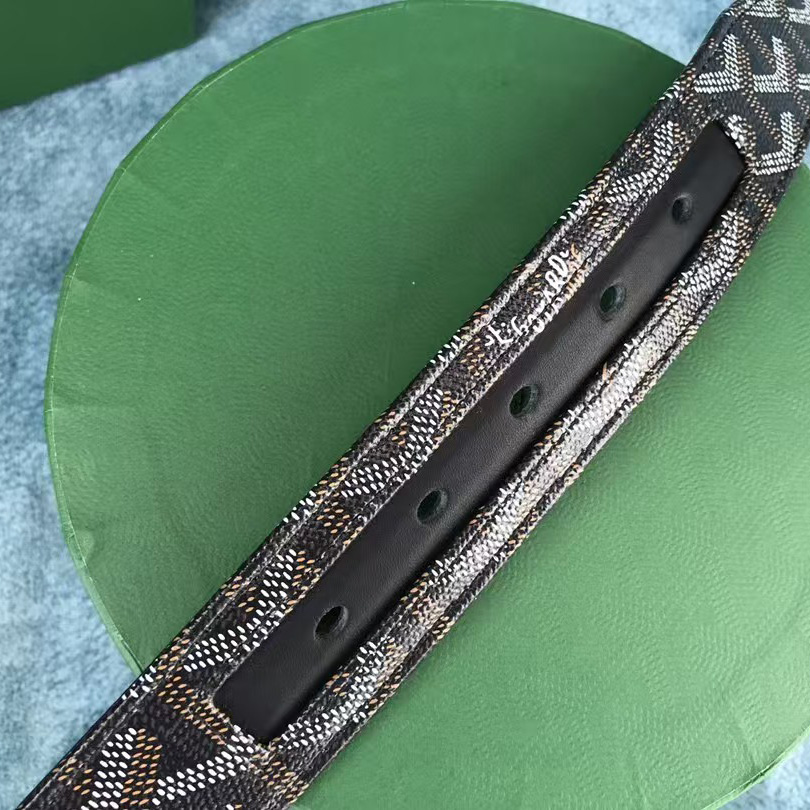 Goyard Paris Leather Mens Belt - FashionPlug