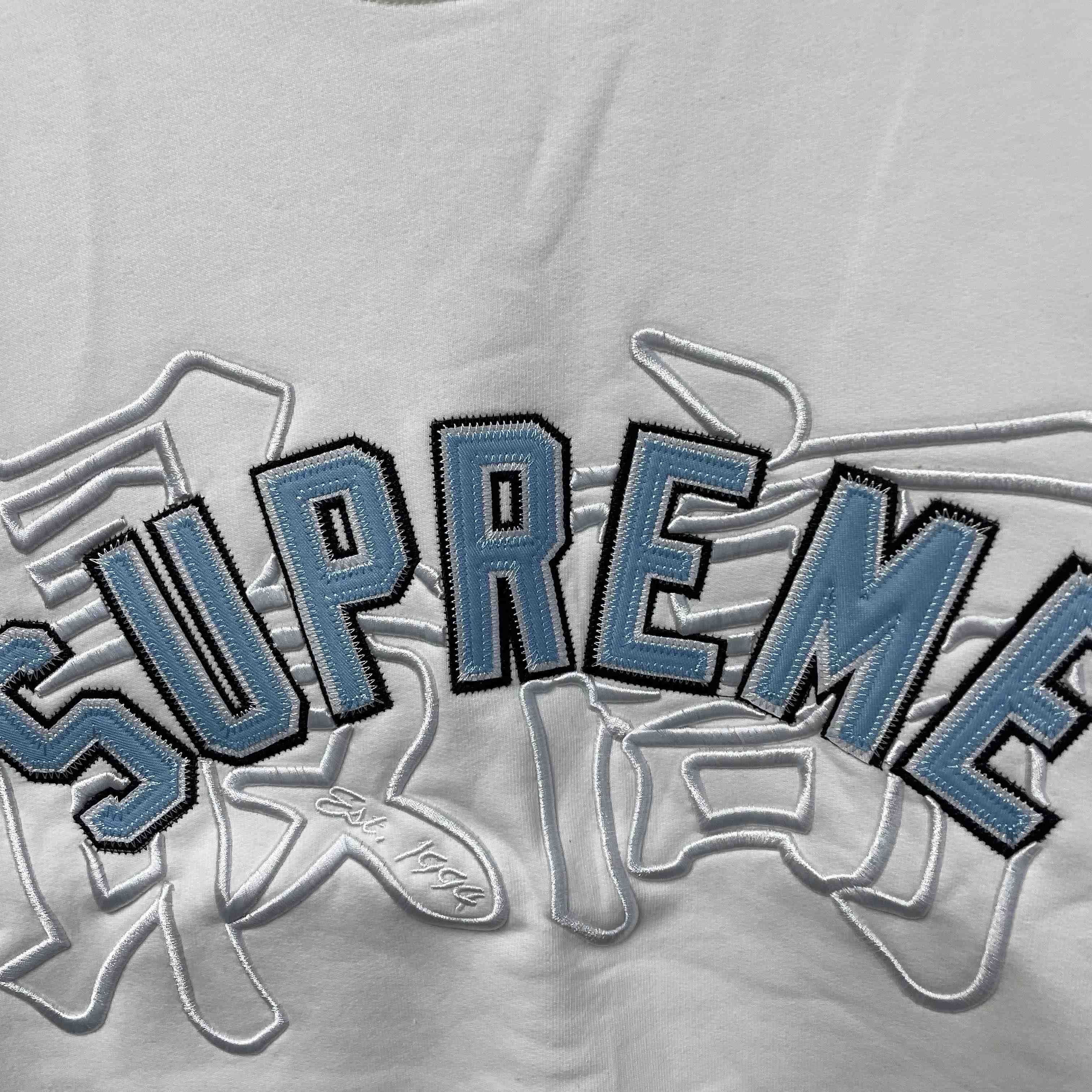 Supreme Kanji Logo Crewneck 'White' - FashionPlug