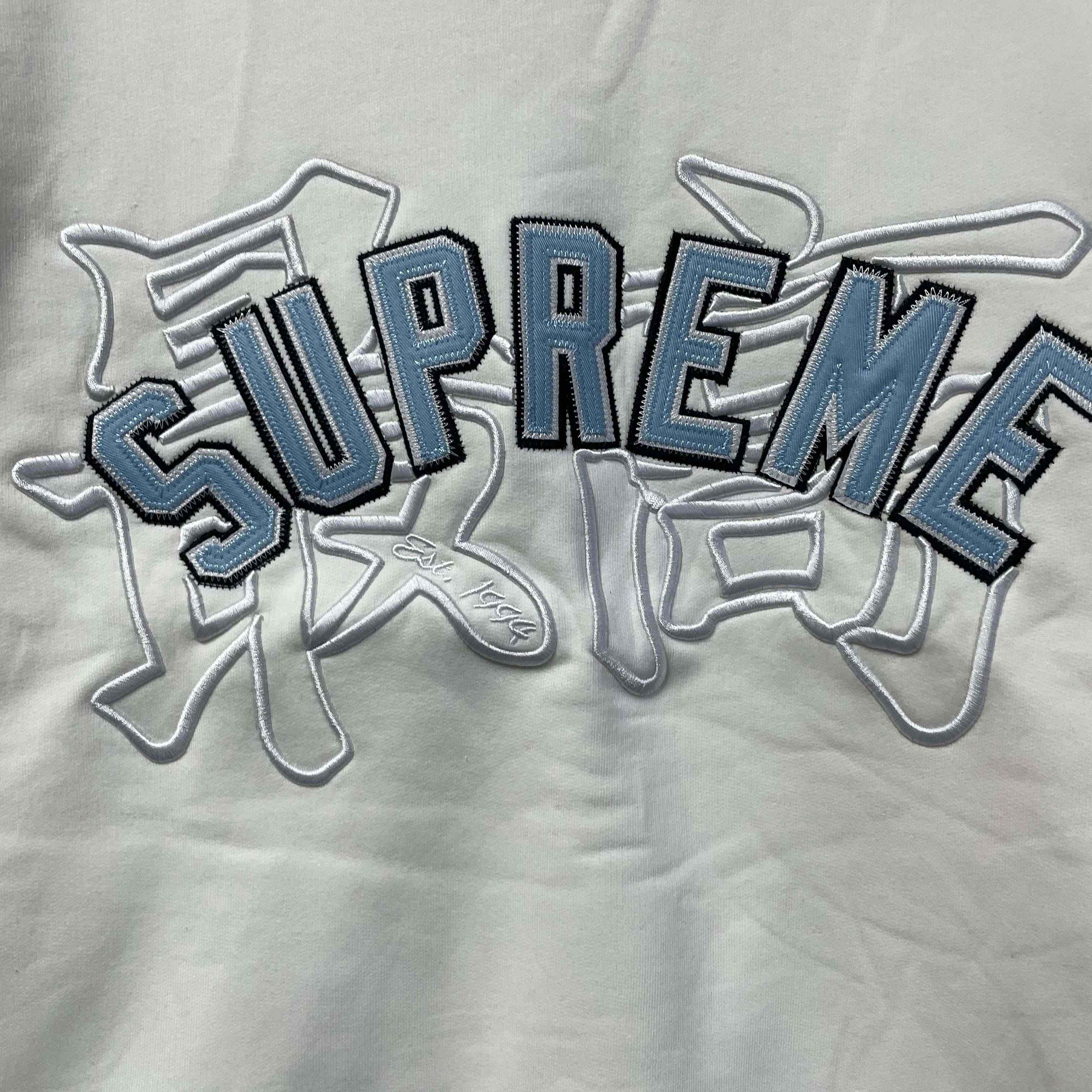 Supreme Kanji Logo Crewneck 'White' - FashionPlug