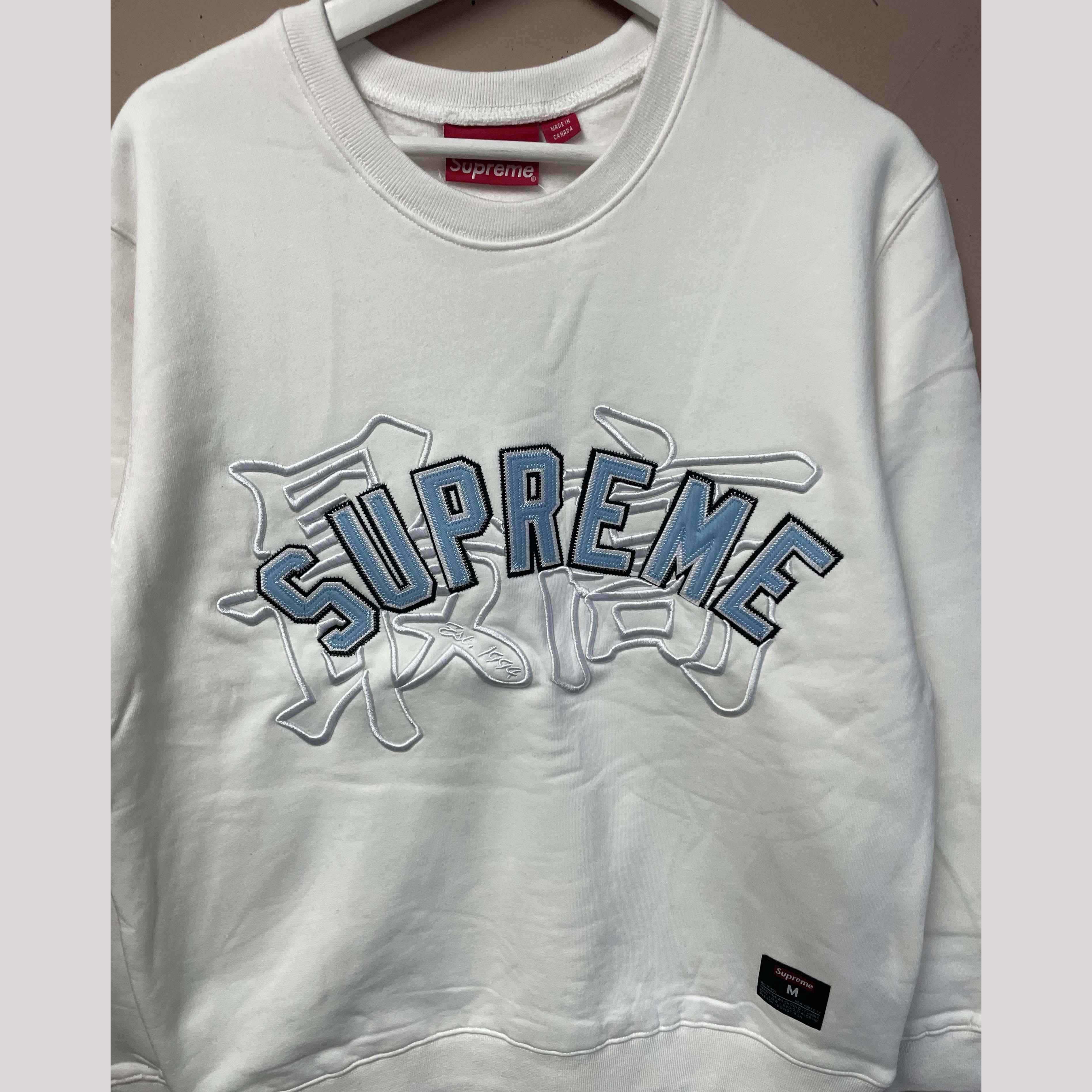 Supreme Kanji Logo Crewneck 'White' - FashionPlug