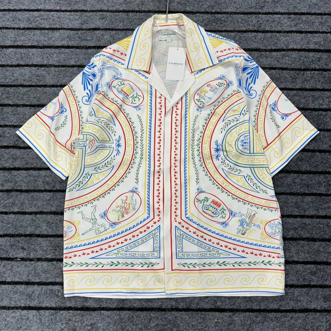 Casablanca Short Sleeve Cuban Collar Shirt - FashionPlug