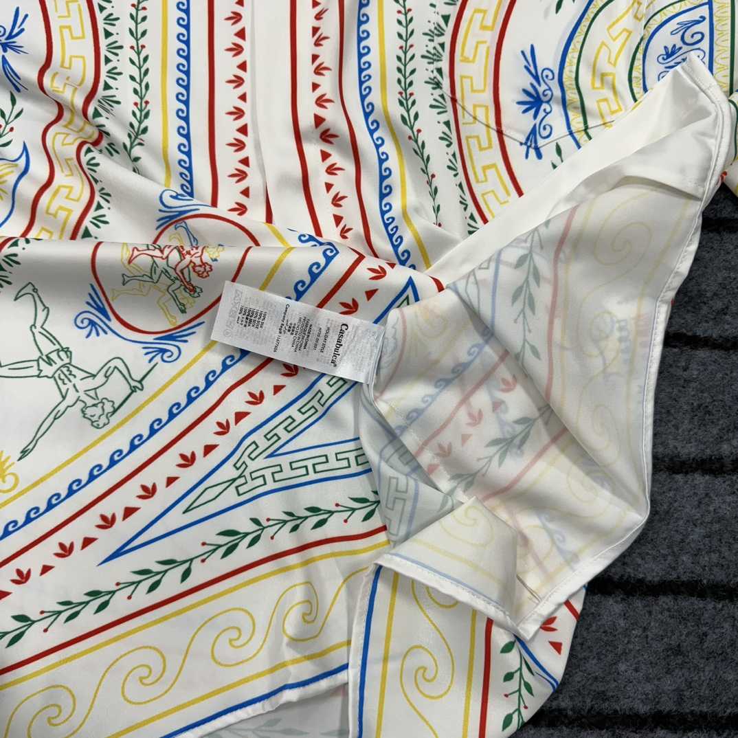 Casablanca Short Sleeve Cuban Collar Shirt - FashionPlug