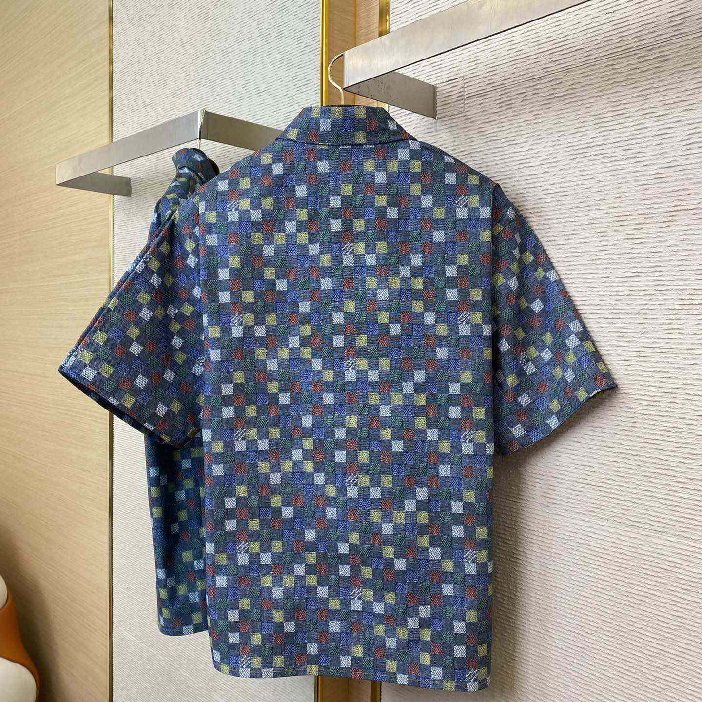 Louis Vuitton Damier Chambray Short-Sleeved Shirt  1AHCII - FashionPlug