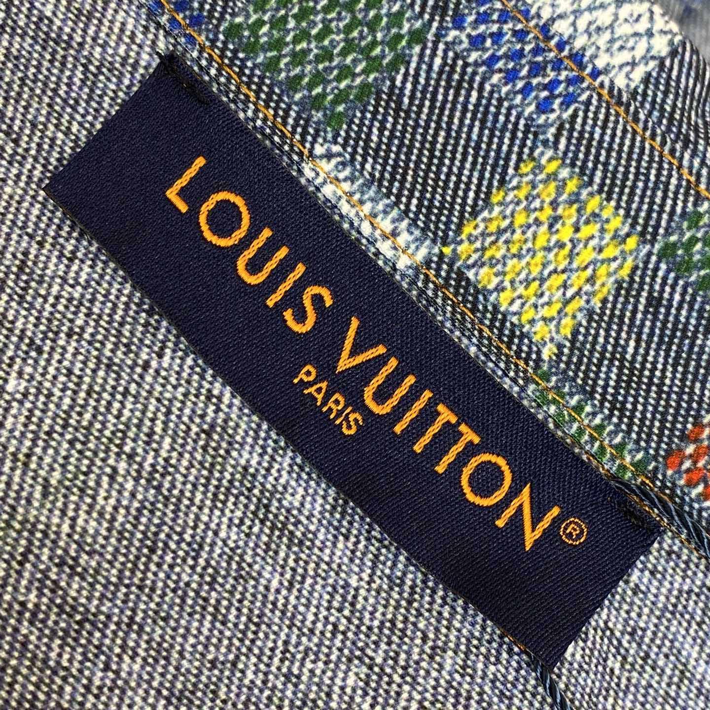 Louis Vuitton Damier Chambray Short-Sleeved Shirt  1AHCII - FashionPlug