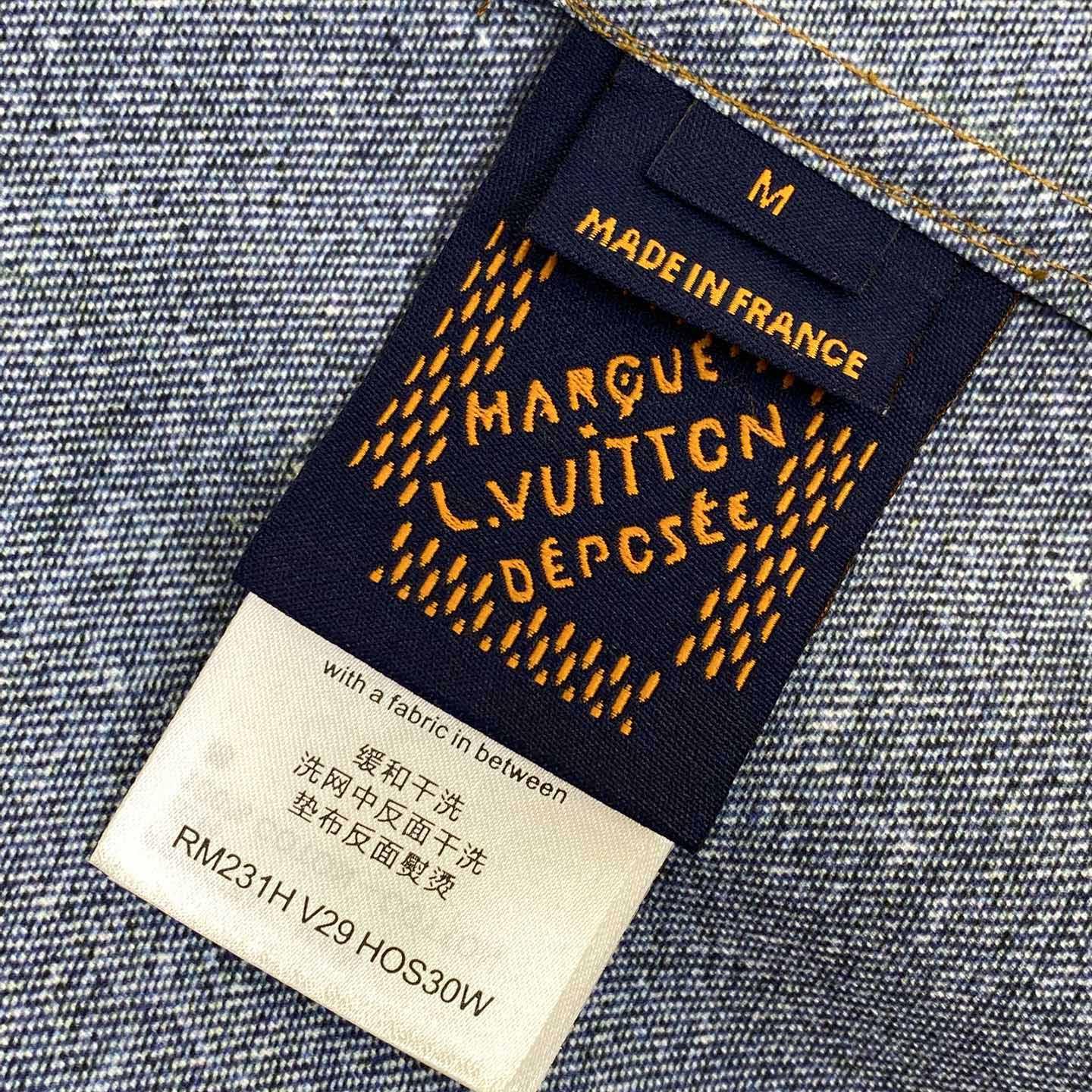 Louis Vuitton Damier Chambray Short-Sleeved Shirt  1AHCII - FashionPlug
