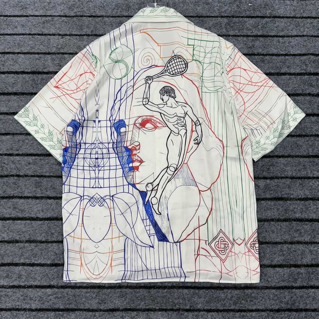 Casablanca Short Sleeve Cuban Collar Shirt - FashionPlug