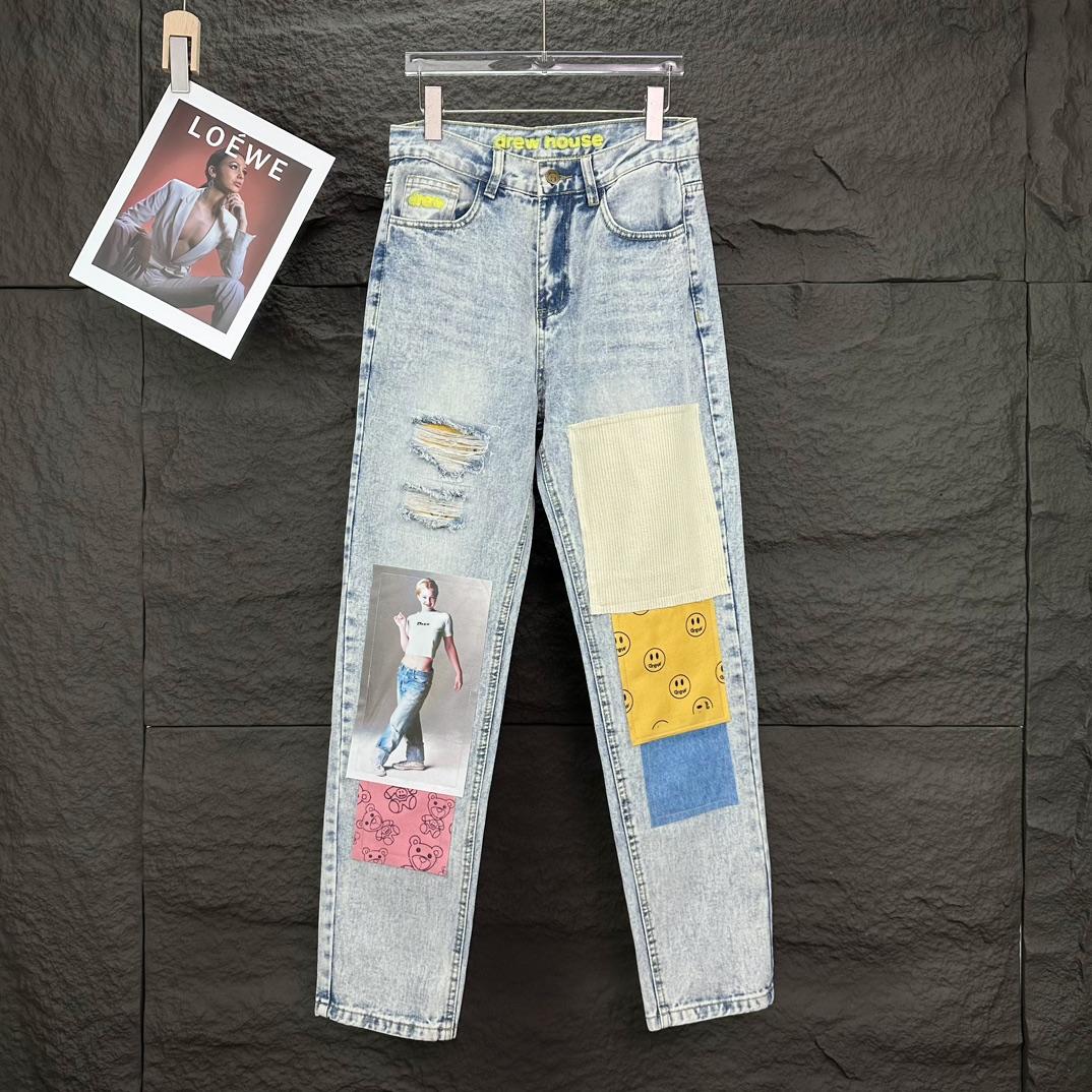 Japanese Brand × Streetwear × Vintage jeans Patch Design Pants - FashionPlug