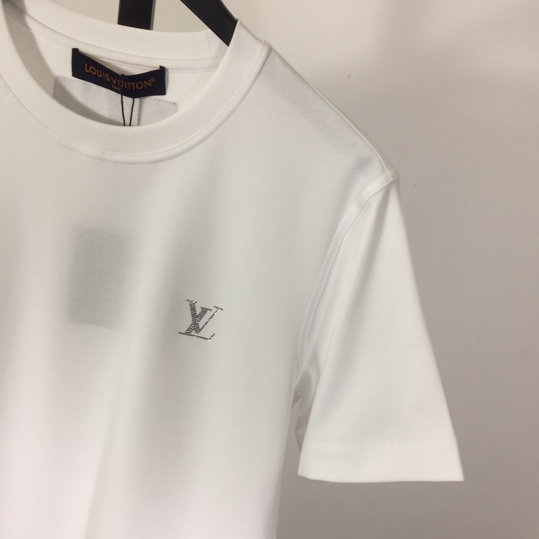 Louis Vuitton Cotton T-Shirt With Crystal - FashionPlug