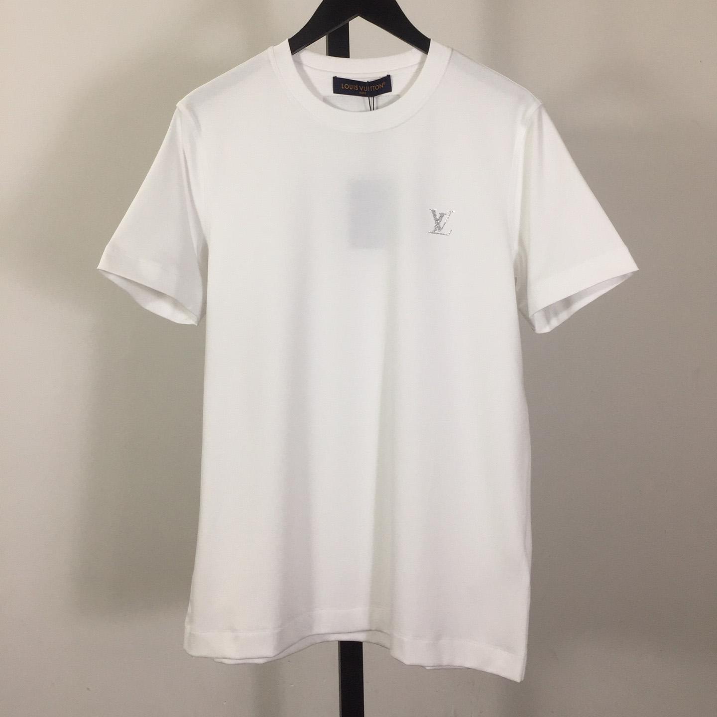 Louis Vuitton Cotton T-Shirt With Crystal - FashionPlug
