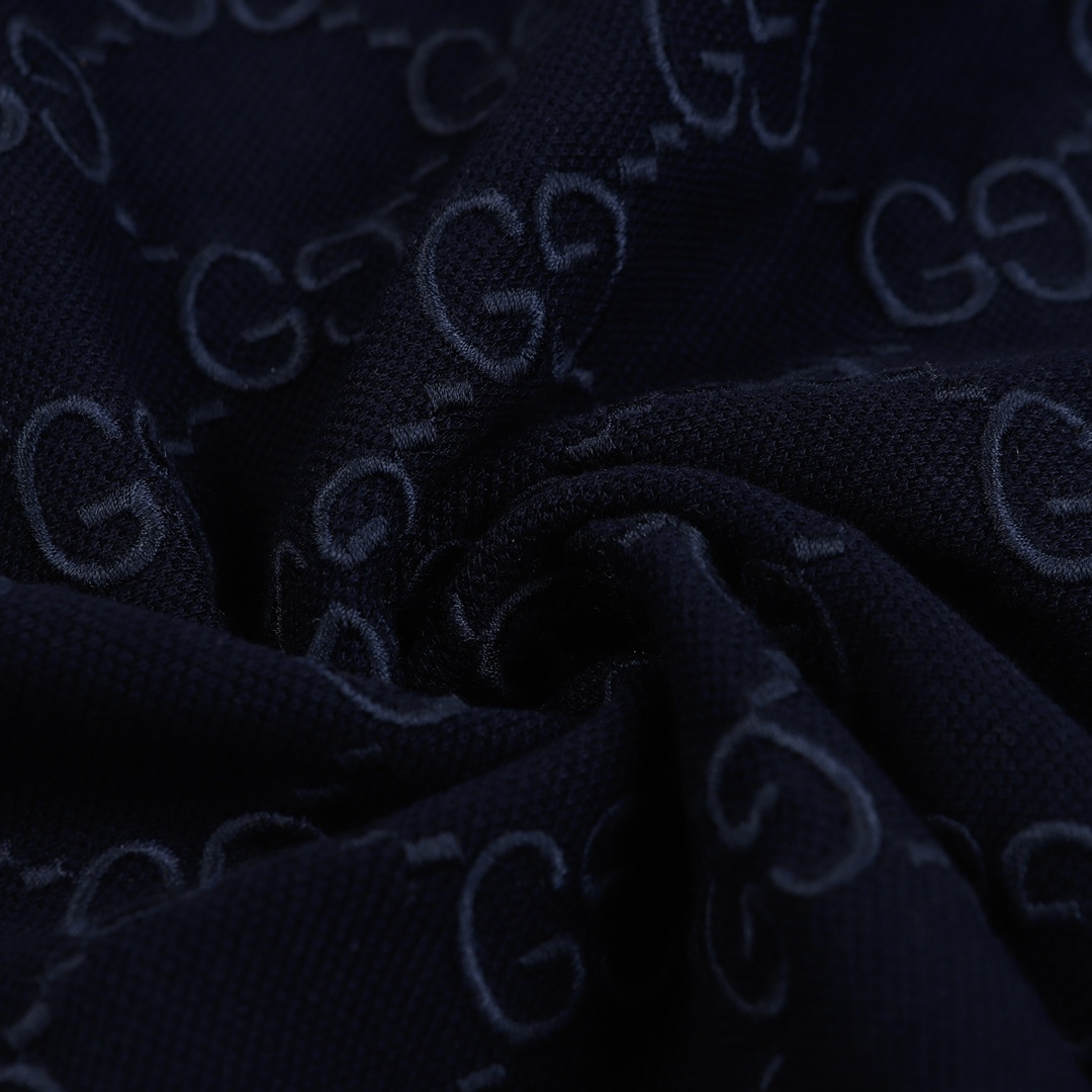 Gucci Cotton polo shirt with GG Embroidery - FashionPlug