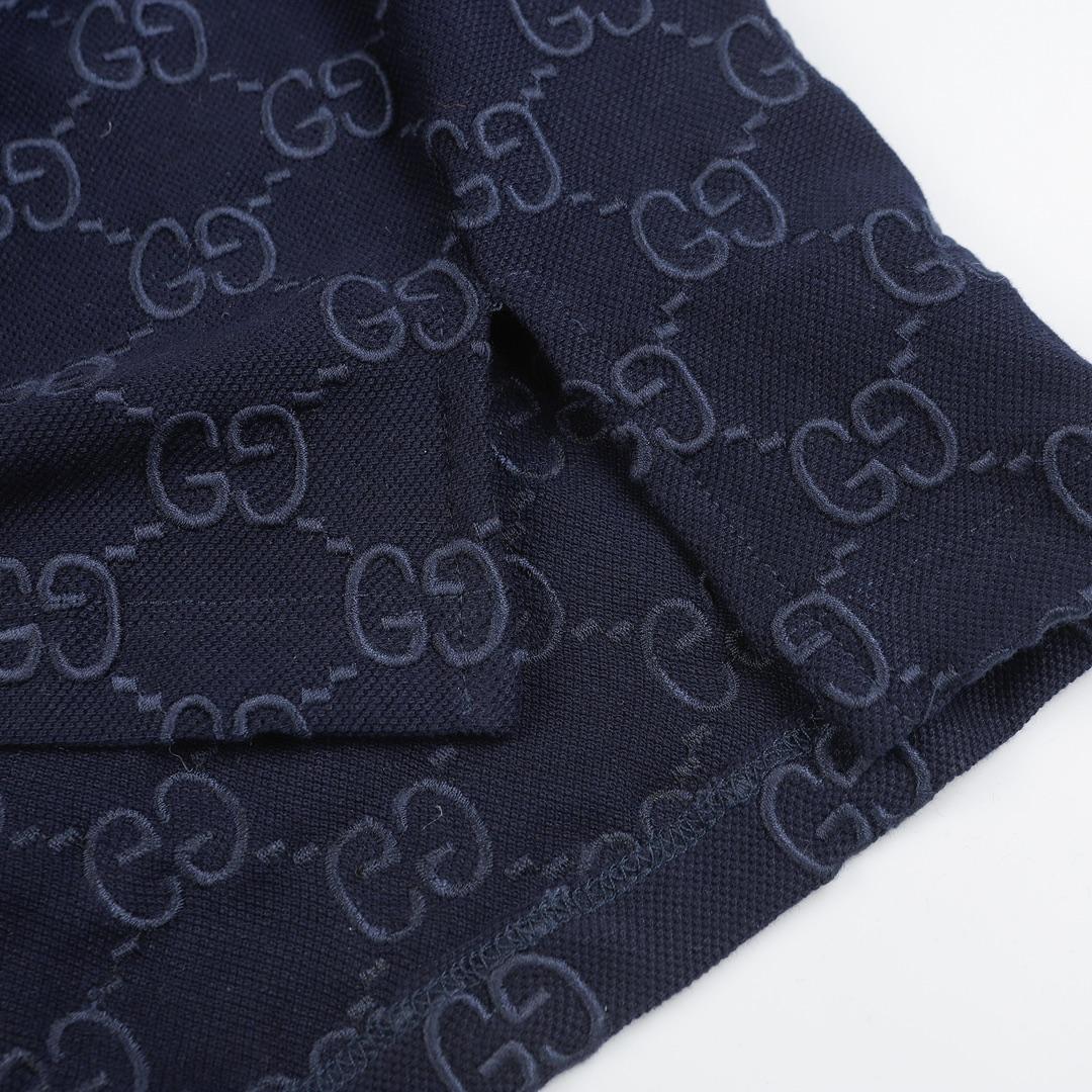 Gucci Cotton polo shirt with GG Embroidery - FashionPlug