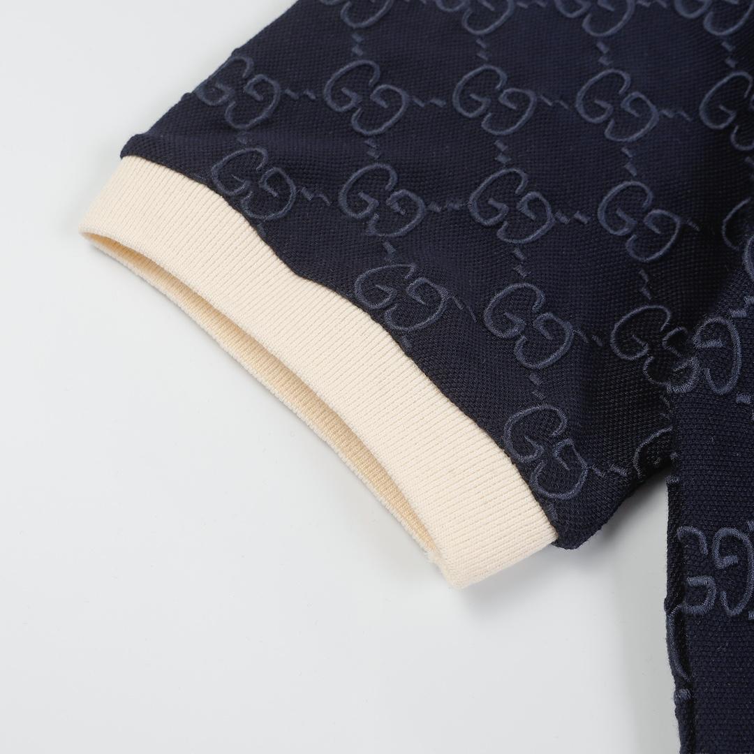Gucci Cotton polo shirt with GG Embroidery - FashionPlug