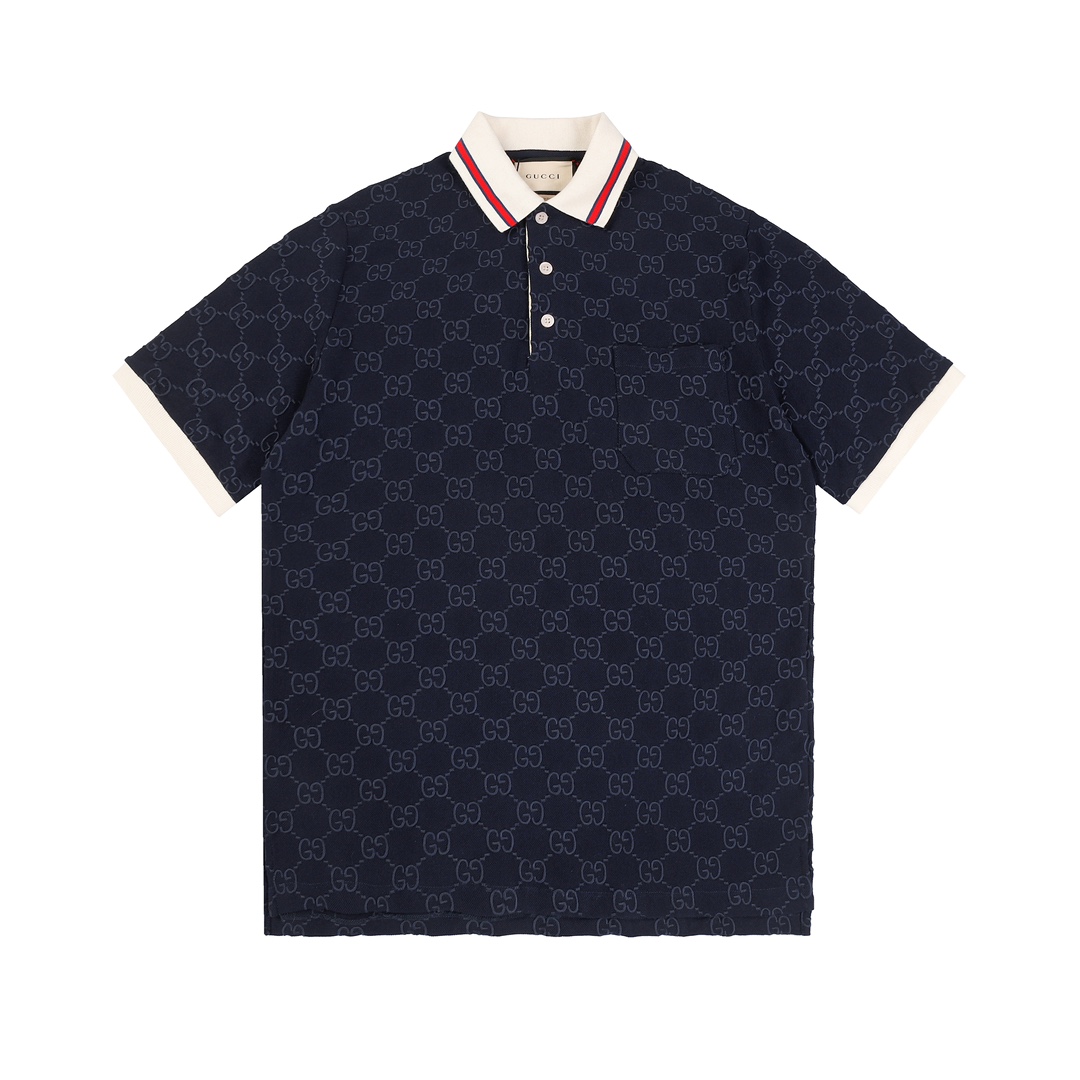 Gucci Cotton polo shirt with GG Embroidery - FashionPlug
