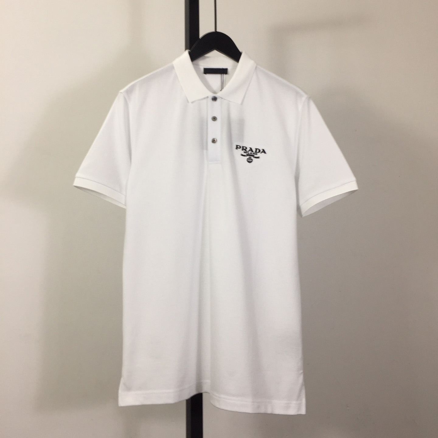 Prada Logo Cotton Polo Shirt - FashionPlug