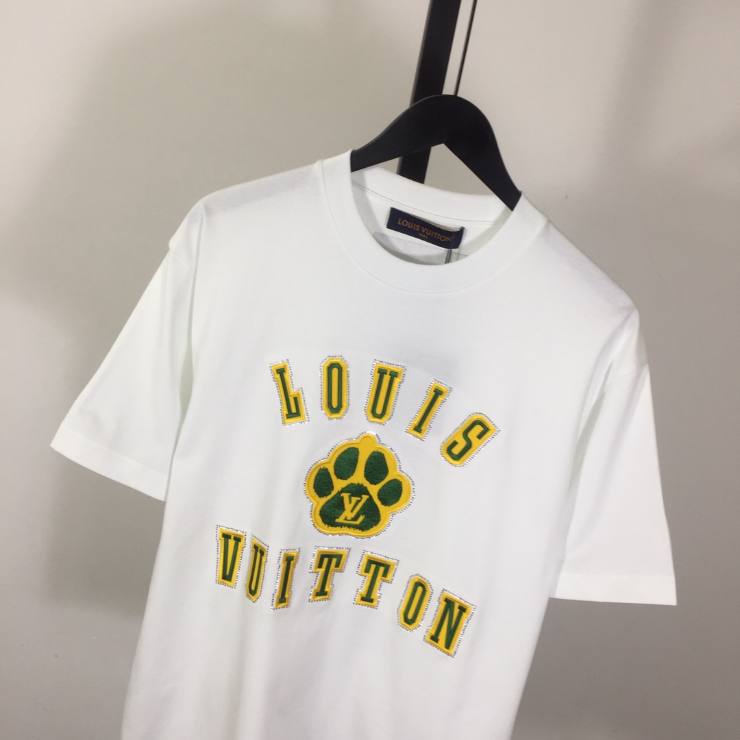 Louis Vuitton Embellished Short-Sleeved Cotton Crewneck - FashionPlug