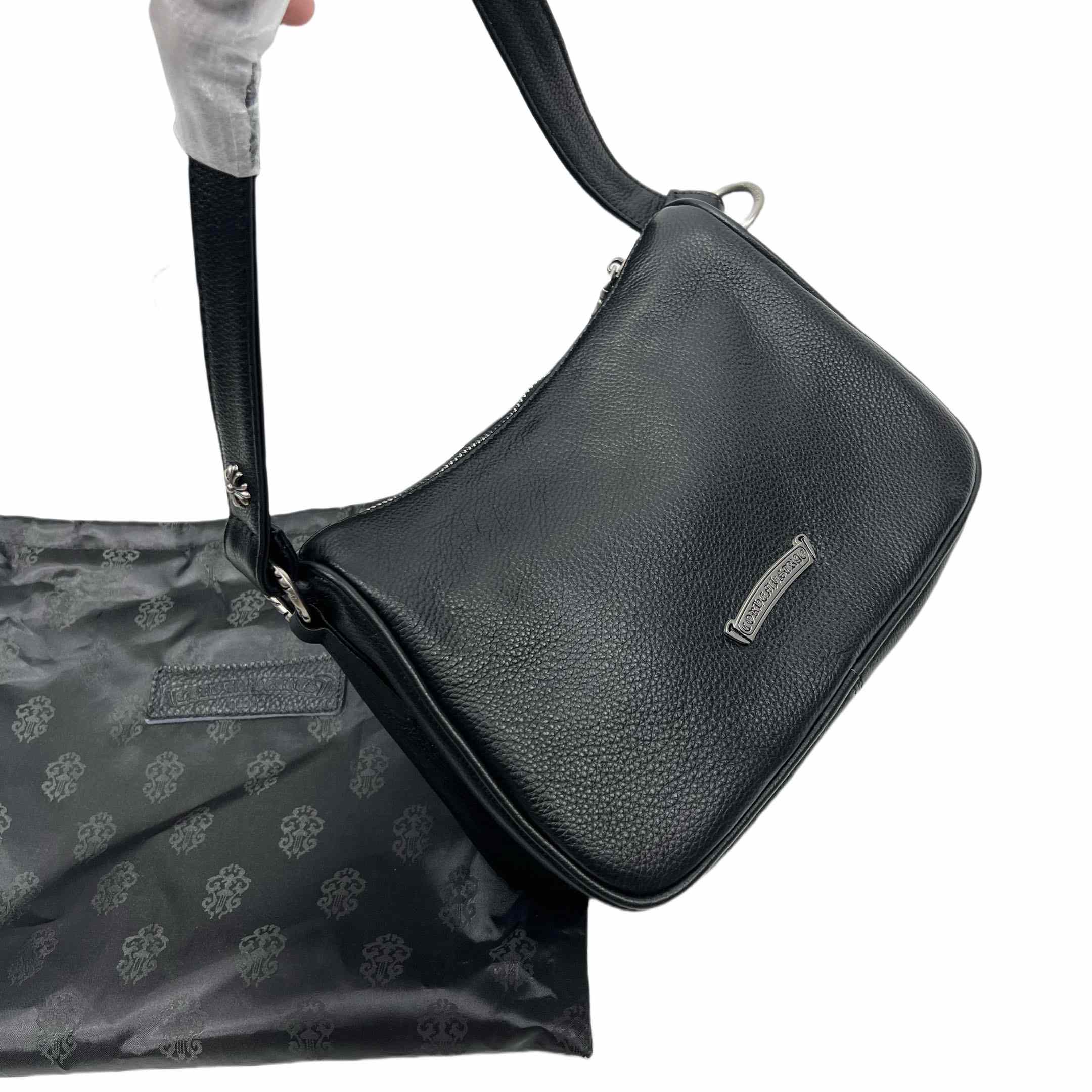 Chrome Heart Black Nugget Bag   25-16-9cm - FashionPlug