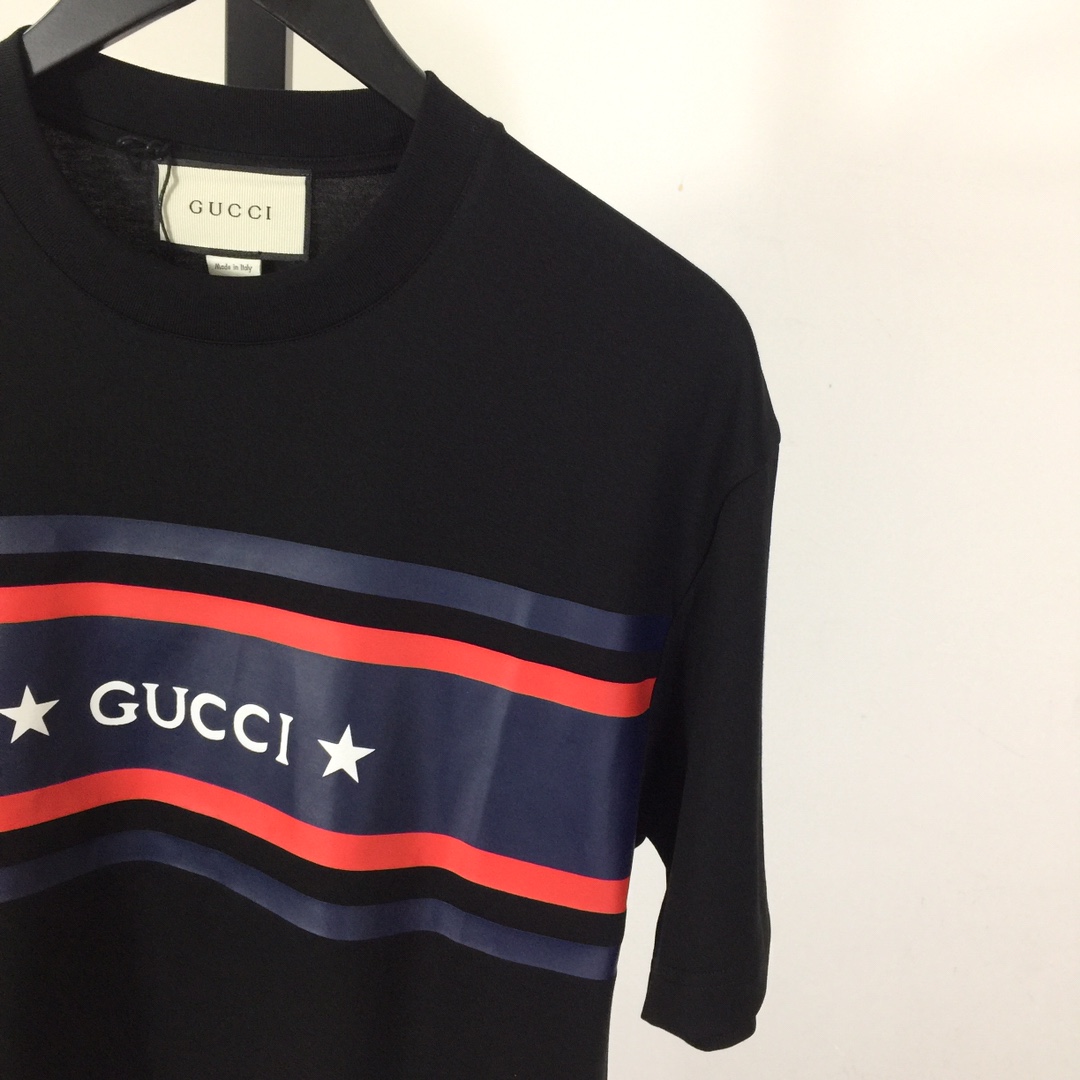 Gucci Cotton Jersey Printed T-shirt   - FashionPlug