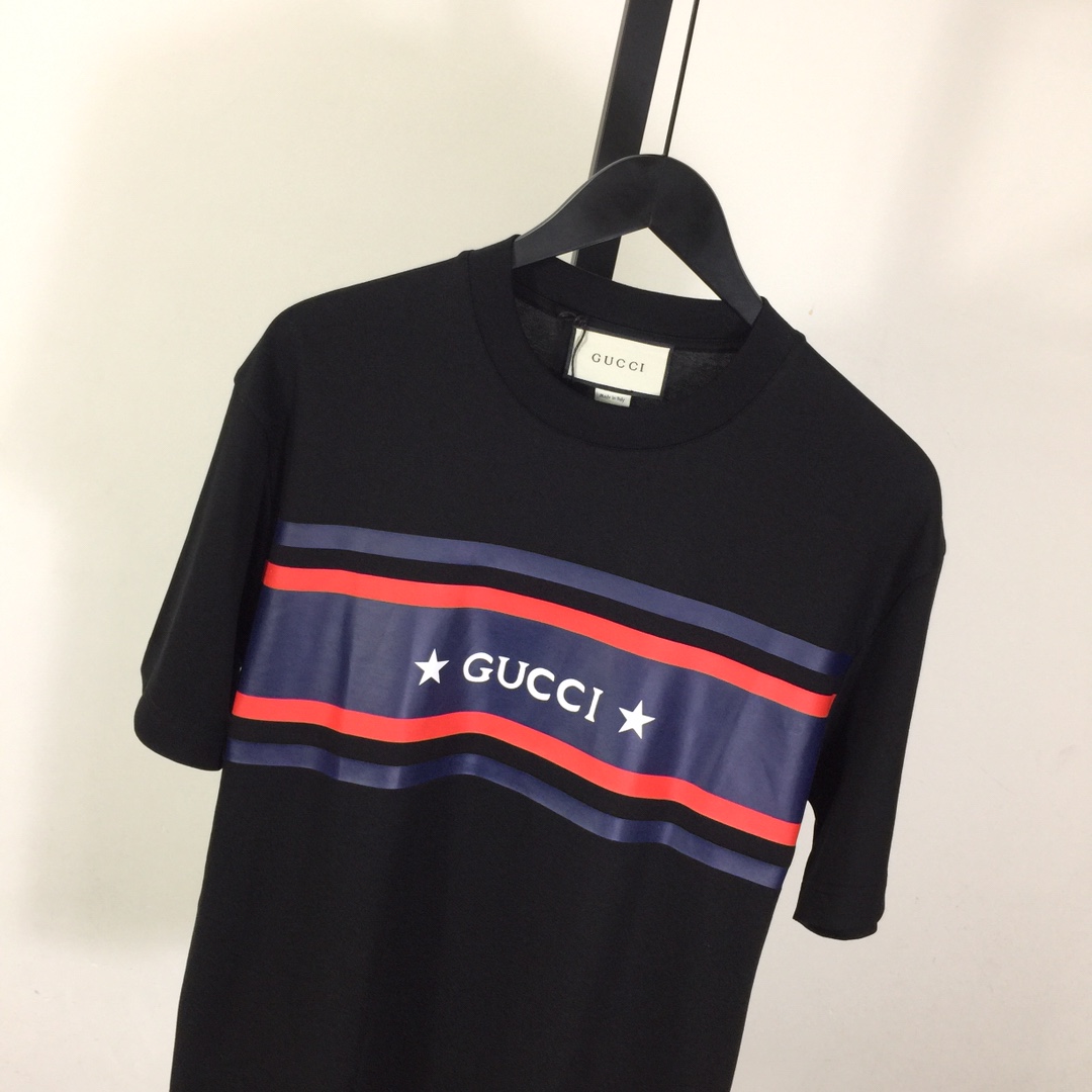 Gucci Cotton Jersey Printed T-shirt   - FashionPlug